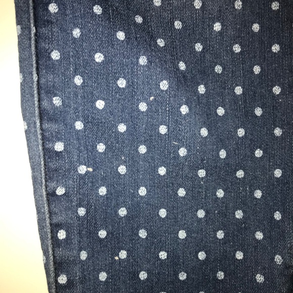Y2K LEI Ashley Low Rise Skinny Jeans Blue with White Polka Dots Size 1/Juniors - Picture 4 of 12